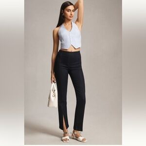 Maeve split front pull on straight leg Jean